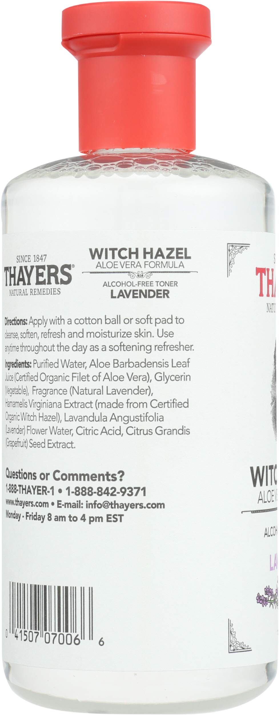 Thayers Natural Remedies Witch Hazel Lavendar - Alcohol Free 12 fl oz (355 ml) Liquid