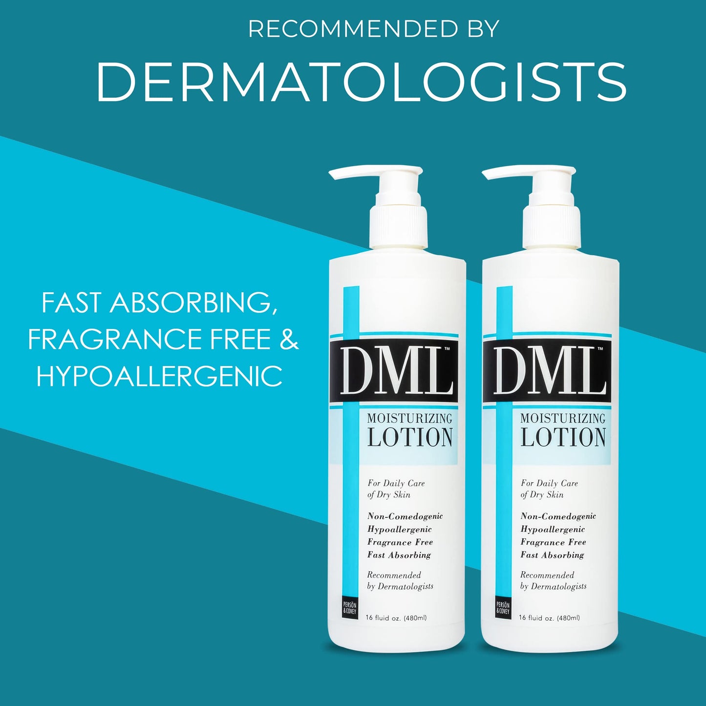 DML Moisturizing Lotion- Hydrating Hand and Body Moisturizer / Hypoallergenic Body Lotion for Dry and Cracked Skin / Gentle, Unscented Moisturizing