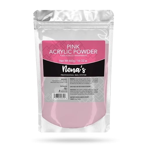 Nena's Superior Sculpting Powder Professional Acrylic Nail System Clear Medium Pink 16 oz 460 g (Pink) Beauty & Personal Care Nena's