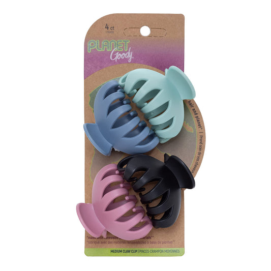 GOODY Planet Spider Claw Hair Clip, 4-Count - Assorted Bright Colors - Medium to Long Hair - Long-lasting & Will Not Slip - Pain-Free Hair Accessories