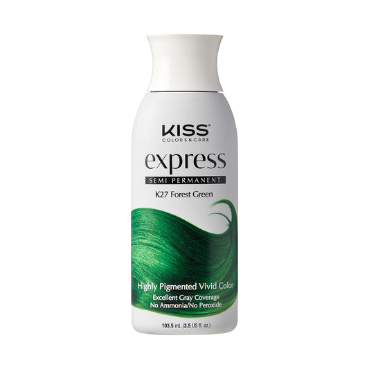 Kiss Express Semi-Permanent Hair Color - Vivid, Highly Pigmented Dye for Vibrant Hair, Gentle Formula, Gray Coverage, pH Balanced,23 Intermixable