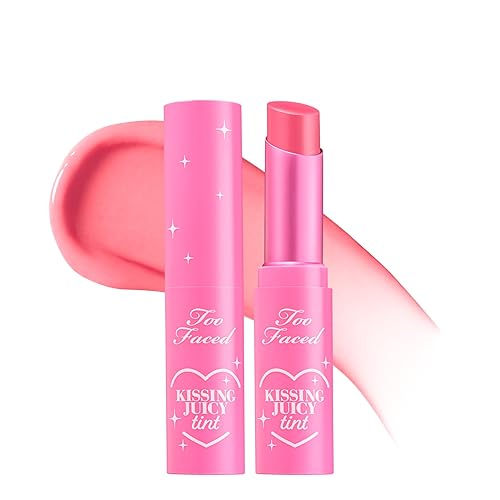 Too Faced Kissing Juicy Tint Lip Balm | Hydrating, Long Lasting Lip Stain for Instant Color + Shine with Juicy Scents, 0.10 Ounce, Bubblegum