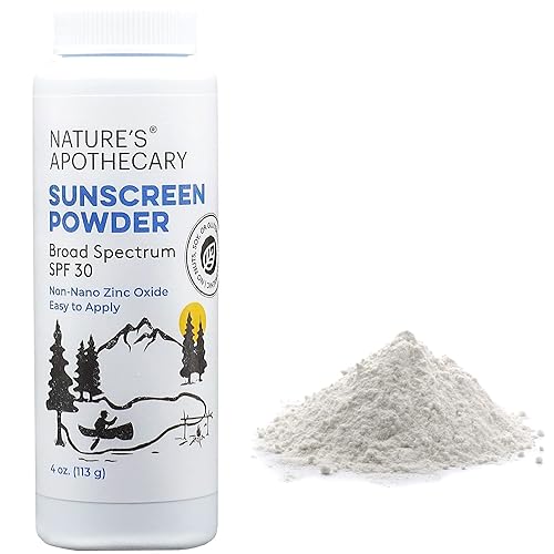 All-Natural, Benzene Free, Non Nano Zinc Oxide Sunscreen Powder SPF 30 - Water & Sweat Resistant, Reef & River Friendly, Hypoallergenic
