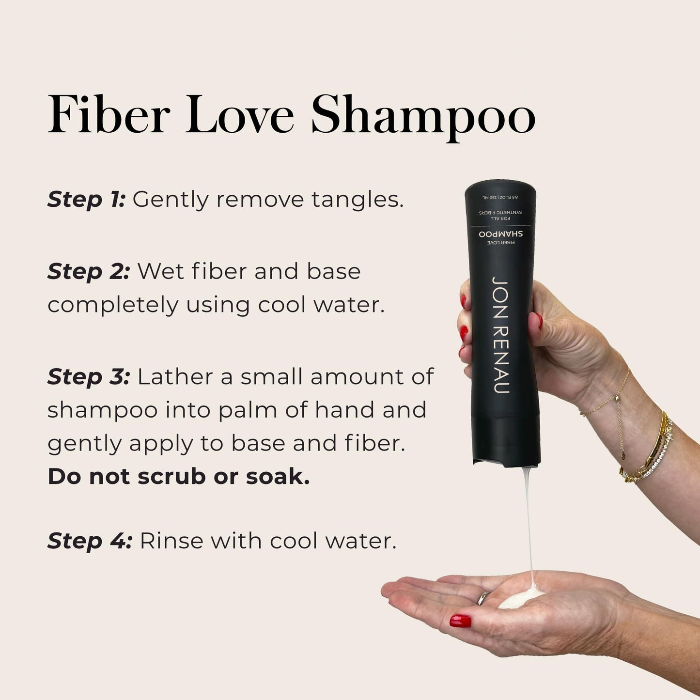 Jon Renau Fiber Love Wig Care Bundle, Synthetic Wig Shampoo and Leave In Conditioning Spray, Sulfate and Paraben Free Wash and Detangling System