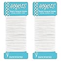 Hoyols Ponytail Holders, No Metal Braided Hair Bands Elastic Thick Tie for Women Thick Fine Curly Hair gomas para el pelo 50 Count 4mm (White)