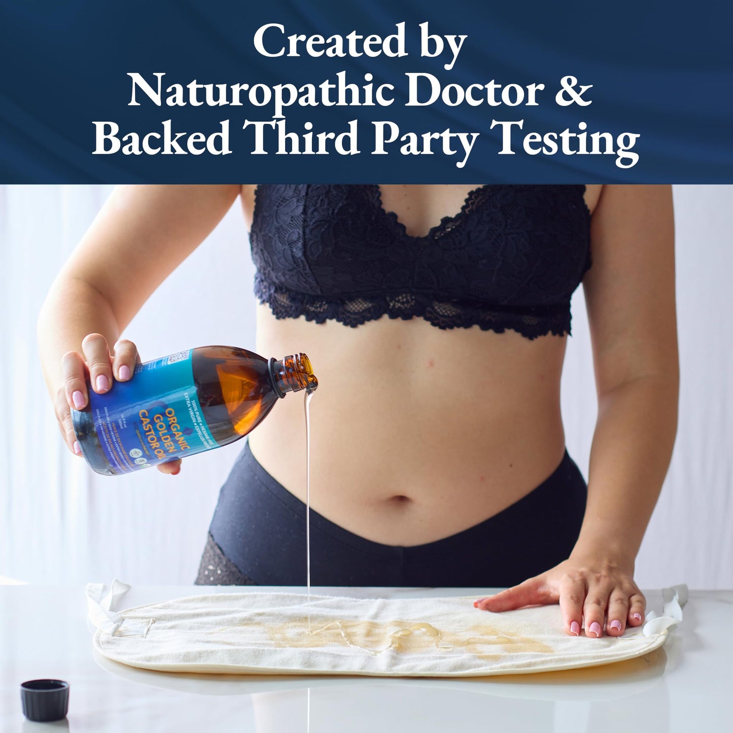 QUEEN OF THE THRONES Organic Golden Castor Oil | 100% Pure for Hair, Skin, Nails, Brows & Lashes | Hexane-Free | USDA Certified [16.9oz (500ml)]