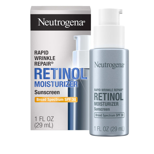 Neutrogena Rapid Wrinkle Repair Retinol Face Moisturizer with SPF 30 Sunscreen, Daily Anti-Aging Face Cream with Retinol & Hyaluronic Acid to Fight