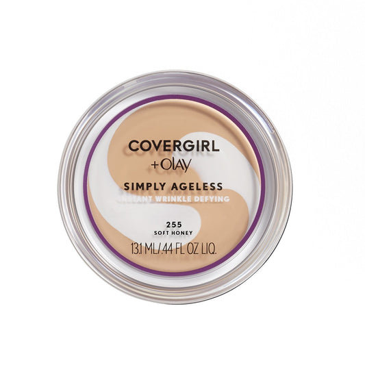 COVERGIRL & OLAY Simply Ageless Instant Wrinkle Defying Foundation Soft Honey, 0.4 oz (packaging may vary)