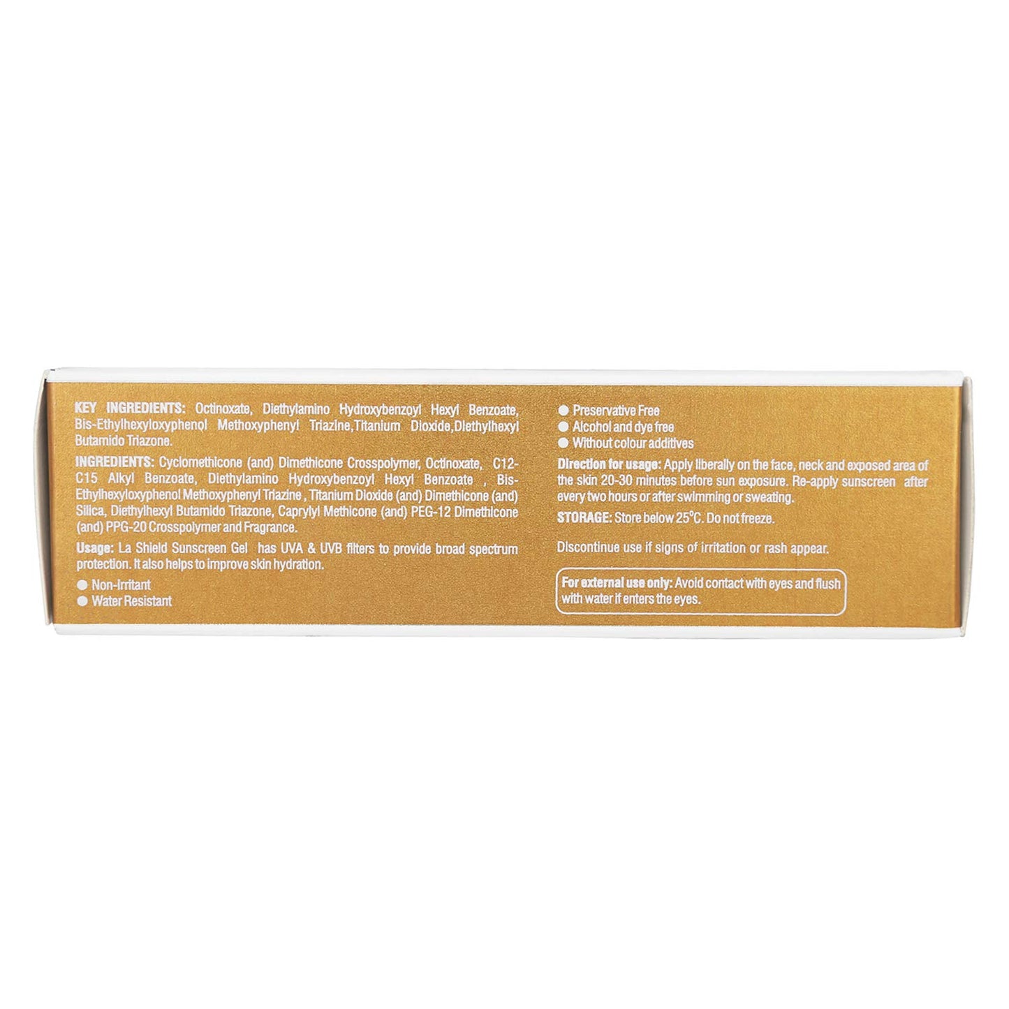 Glenmark La Shield La Shield Sunscreen Gel SPF 40, White, 60 g