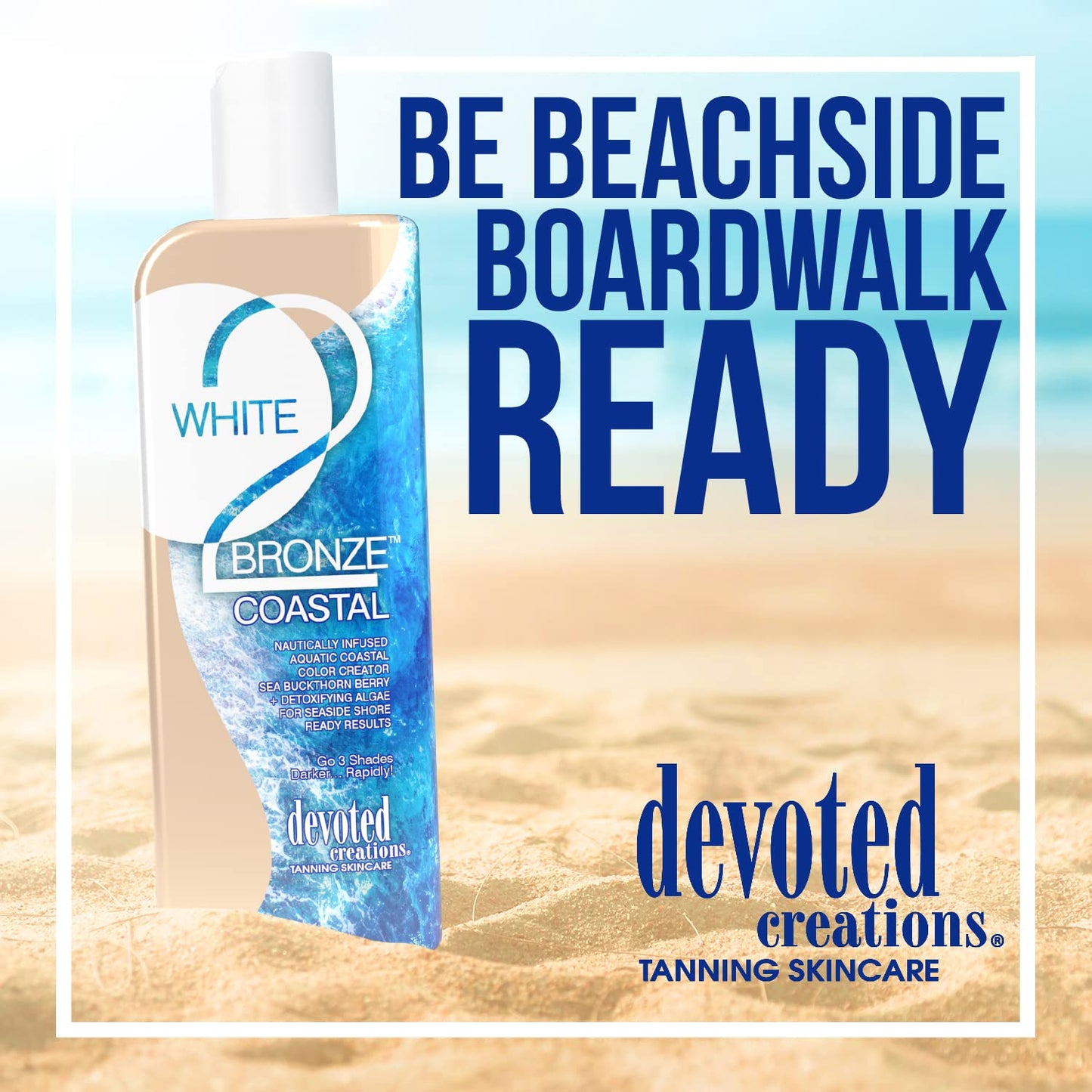 White 2 Bronze Coastal Blue Hued Optimizer Go 3 Shades Darker Rapidly 8.5oz