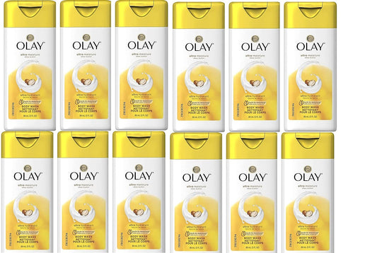 Olay Body Wash 3 Ounce Moisture Shea Butter (12 Pieces) (88ml) Beauty & Personal Care Olay