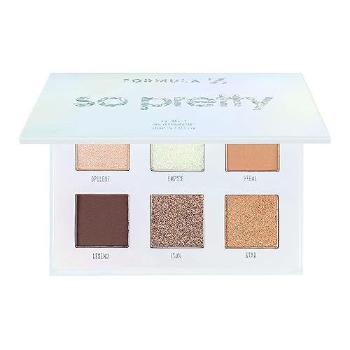 Formula Z Shadow Palette - Eye Shadow Palette Makeup with Glitter Eyeshadow - Longwearing, Richly Pigmented, Universal Shades - So Pretty - 1 Pc