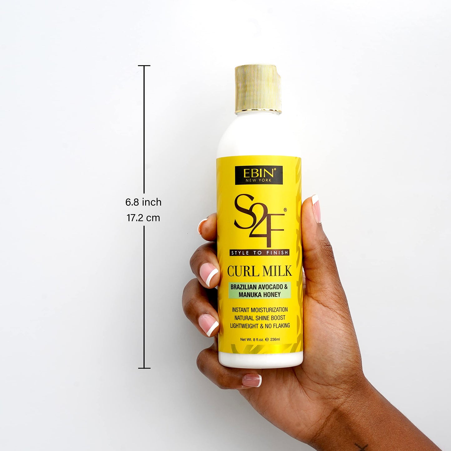 Manuka Honey & Brazilian Avocado Curl Milk - 8oz/ 236ml | Hydration with Light-weight, Strengthens and Enhances Hair | For all curls 2A - 4C