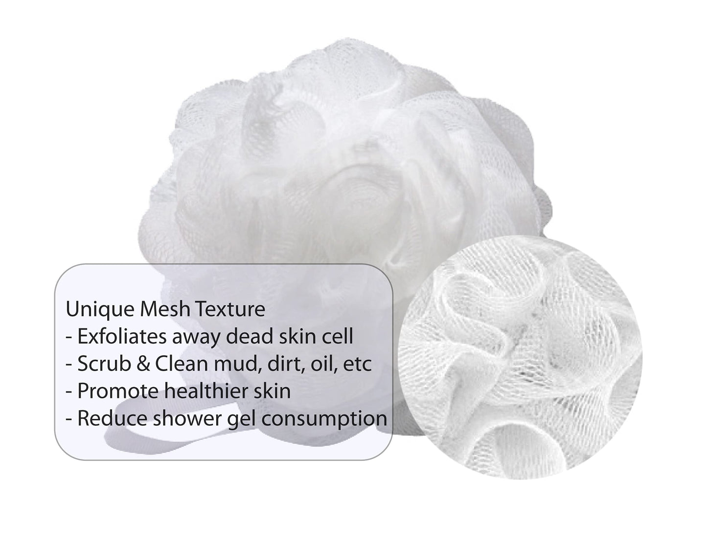 Aquasentials Mesh Pouf Bath Sponge (8 Pack)