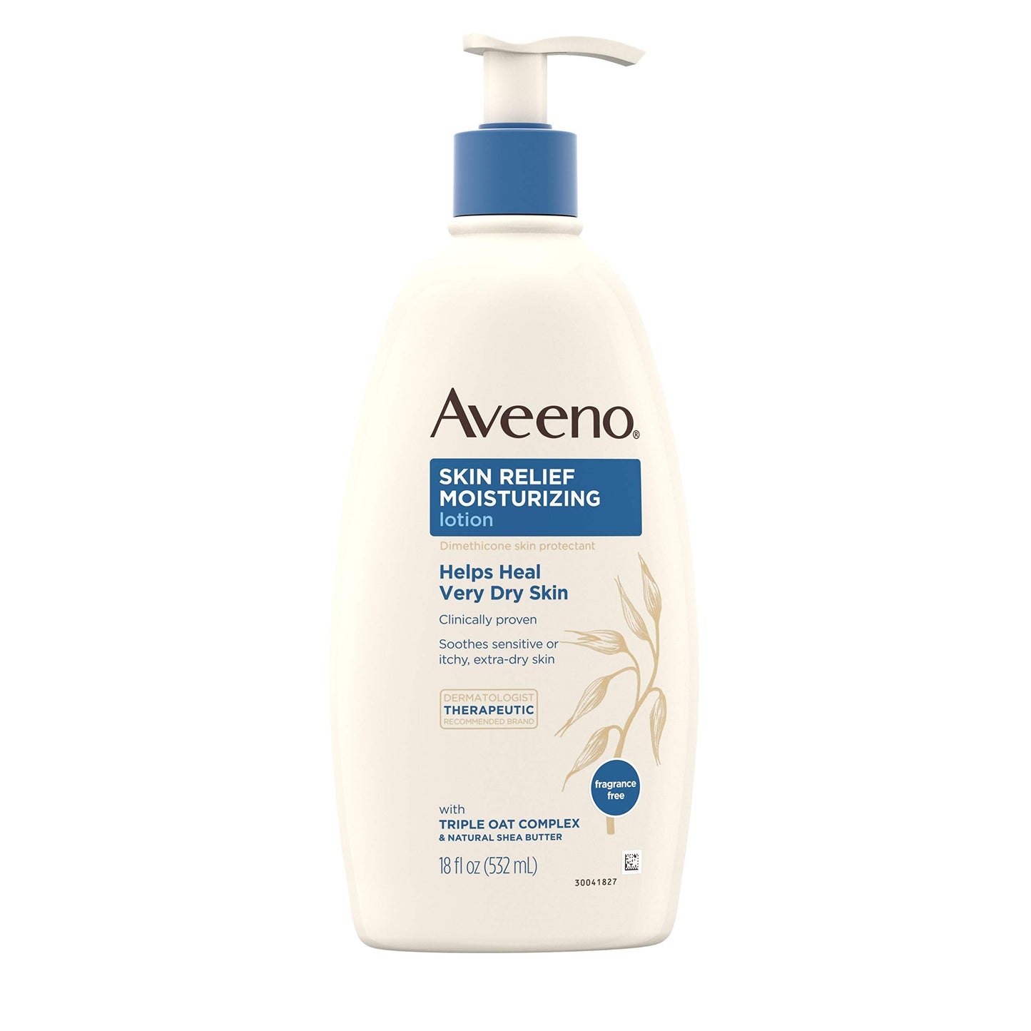 Aveeno Skin Relief 24-Hour Moisturizing Lotion for Sensitive Skin with Natural Shea Butter & Triple Oat Complex, Unscented Therapeutic Lotion