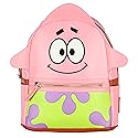 INTIMO SpongeBob Squarepants Mini Backpack Patrick Embroidered Face with 3D Star Rays Purse Travel Bag