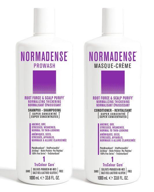 SNOB GIRLS NORMADENSE 1 Normalising Thickening Vegan Biotin Shampoo and Thinning hair Conditioner Set for All Types of Dry, Weakened, Normal