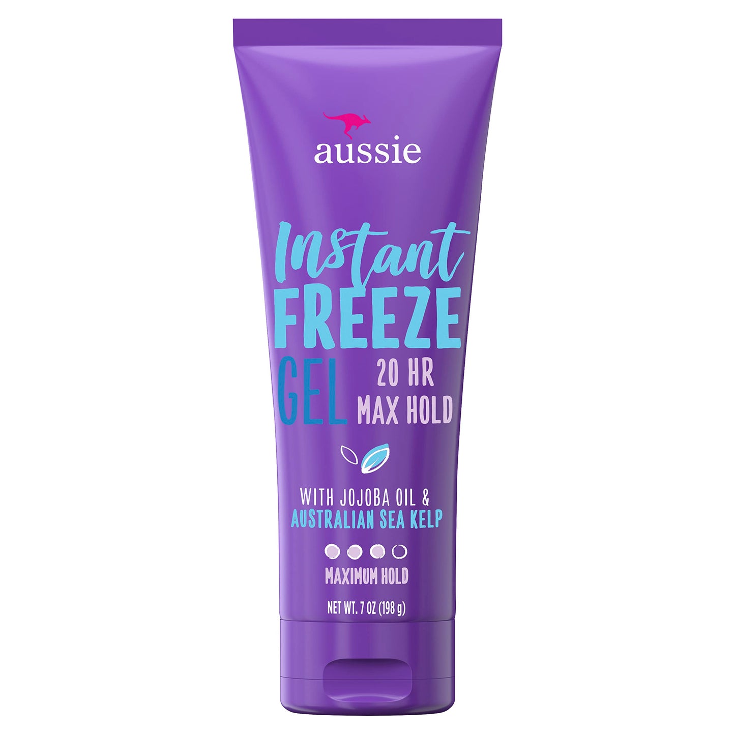 Aussie Instant Freeze Hair Gel with Jojoba Oil & Sea Kelp, 7 Ounce
