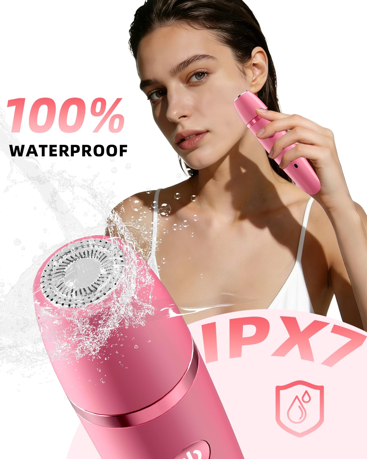 Ufree Bikini Trimmer Electric Razors for Women, Ceramic Blade Body Hair Trimmer, IPX7 Waterproof Rechargeable Lady Shaver, Personal Groomer for Legs Beauty and Personal Care Ufree