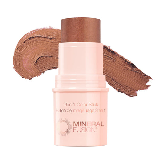Mineral Fusion 3-in-1 Color Stick - Nourishing Cream Tint for Cheek, Lip and Eye - Blendable, Lightweight Coverage - Travel Friendly, Hypoallergenic
