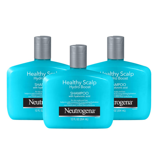 Neutrogena Moisturizing Healthy Scalp Hydro Boost Shampoo for Dry Hair and Scalp, with Hydrating Hyaluronic Acid, pH-Balanced, Paraben