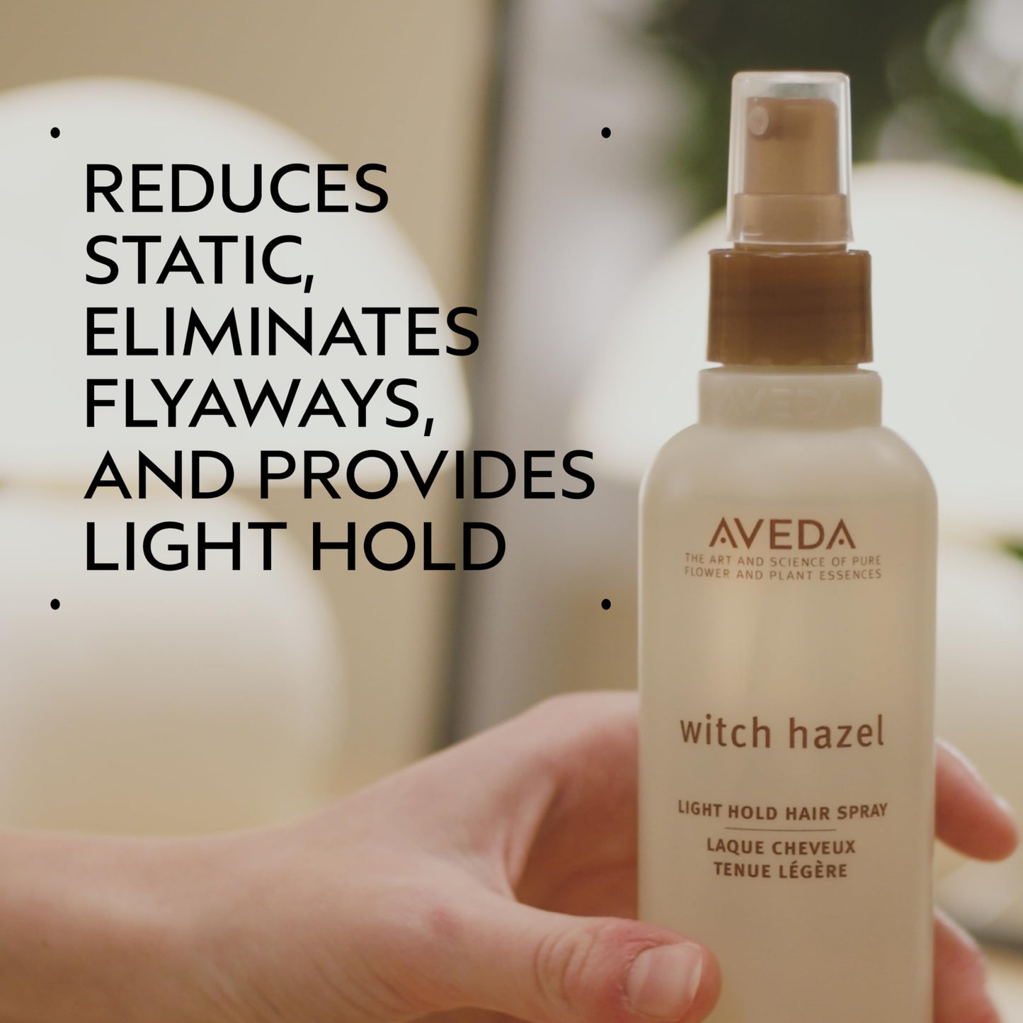 Aveda Witch Hazel Light Hold Hair Spray | Non-Aerosol Spray | for Fine and Medium Hair Types, 8.5 Fl Oz
