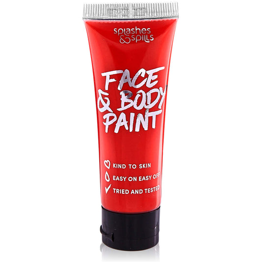 Face and Body Paint Cream, 30ml - Pretend Costume and Dress Up Makeup by Splashes & Spills (Red)