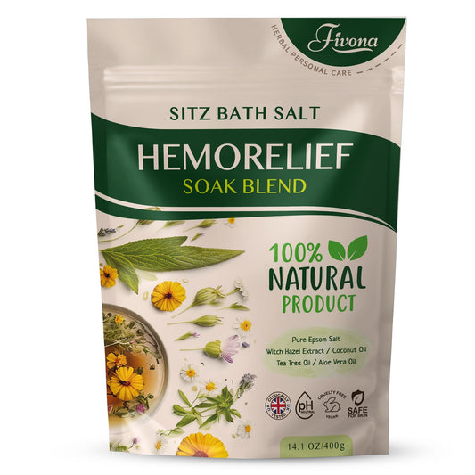 Hemorrhoid Treatment Sitz Bath Salt - Natural Soak Blend Epsom Salt with Essential Oils, Postpartum Recovery and Discomfort Relief, Perineal Care Beauty and Personal Care FIVONA