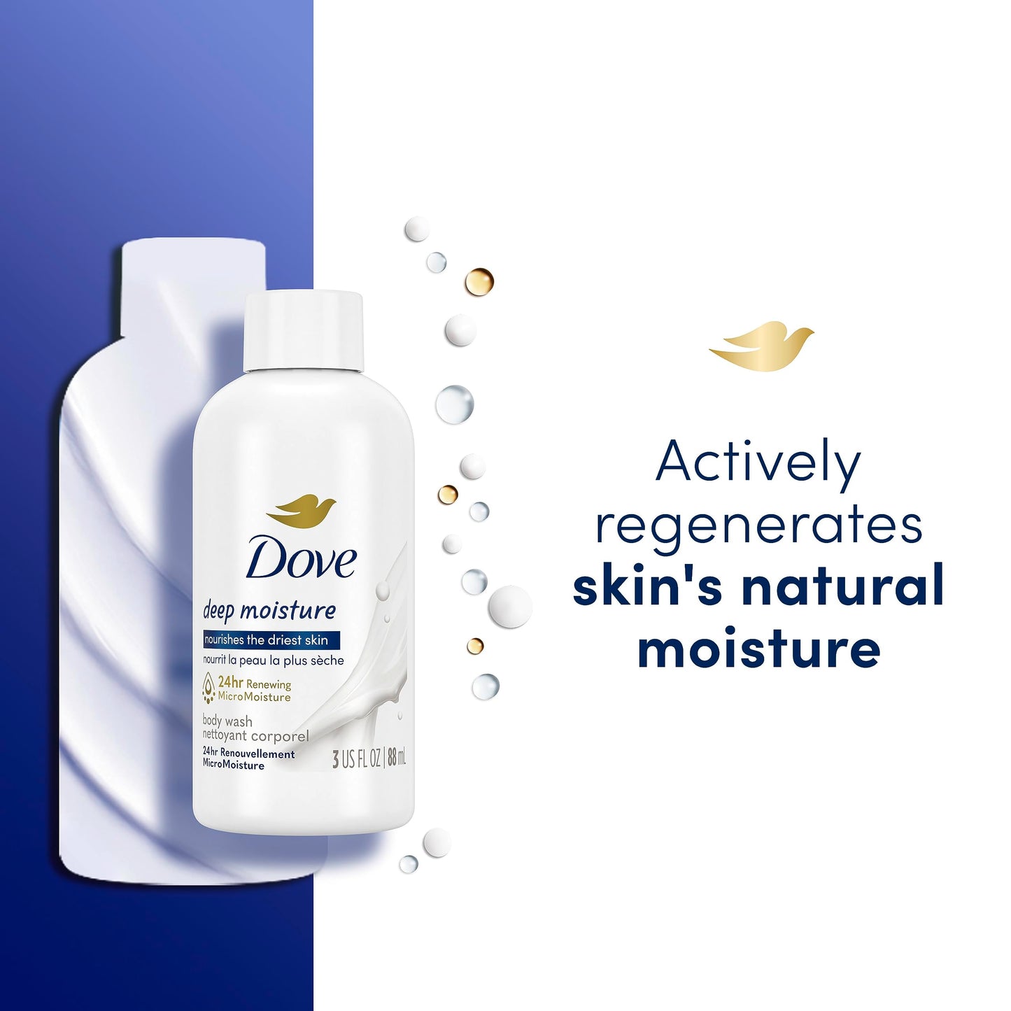 Dove Nutrium Moisture Deep Moisture Body Wash, 3 Ounces (Pack of 12) Beauty & Personal Care Dove