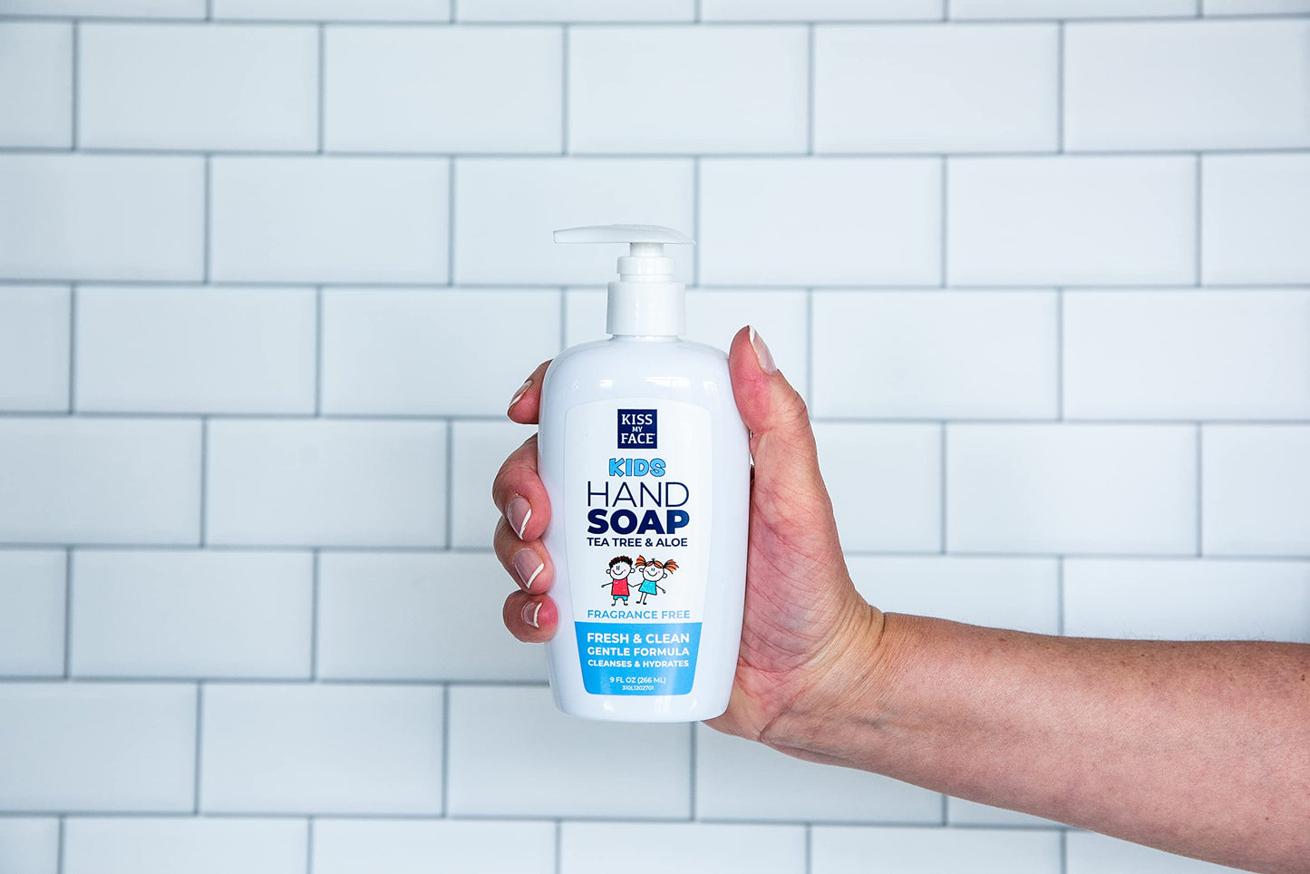 Kiss My Face Kids Hand Soap, Fragrance-Free, Cleanse And Hydrate Skin, Vegan & Cruelty-Free, Easy To Use Hand Soap Pump, Suitable For Sensitive Skin