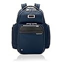 Briggs & Riley Medium Cargo Backpack for Women & Men - Laptop Backpack, For Work & Travel, Lightweight & Durable, Padded Straps, Fits up to 15" Laptop - @work Collection, Navy