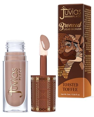 Juvia’s Place Bronzed Liquid Bronzer - Toasted Toffee - Liquid Bronzer for Face w/Silky Blendable Texture - Buildable Coverage for Natural Contour