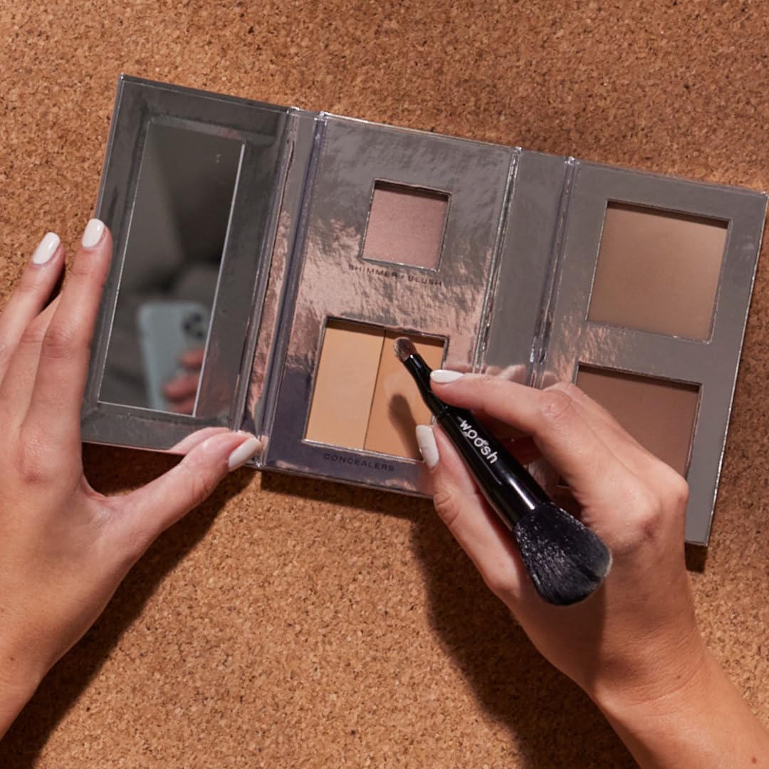 The Secret Brush, Compact Travel Brush, 4-in-1 nesting brush, Woosh Beauty