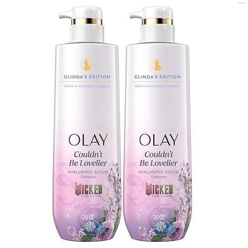Olay Body Wash for Women, Couldn't Be Lovelier Glinda's Edition, Intensely Hydrating & Renewing, Pro-Hyaluronic Acid Serum & Vitamin B3, All Skin