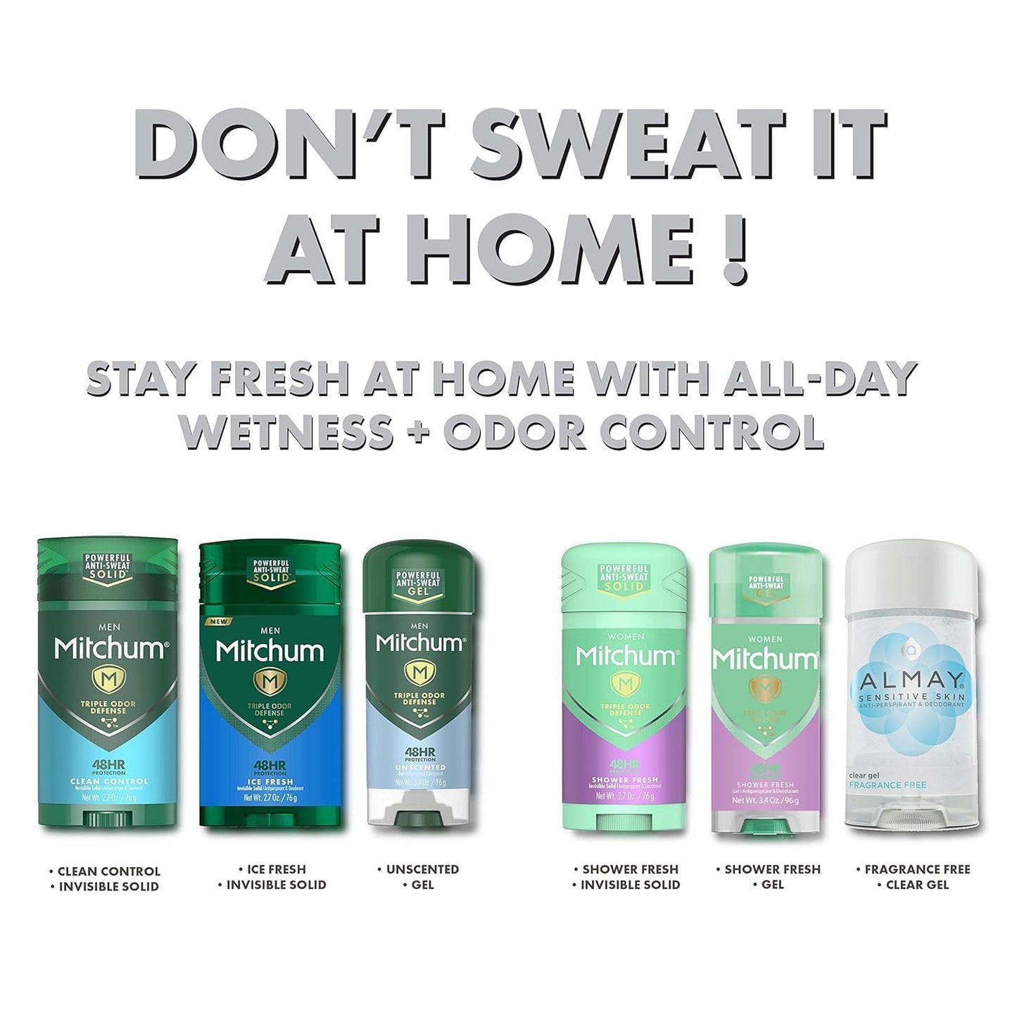 Almay Sensitive Skin Clear Gel Anti-Perspirant & Deodorant, Fragrance Free,2.25 oz(4 Pack) Beauty and Personal Care Almay