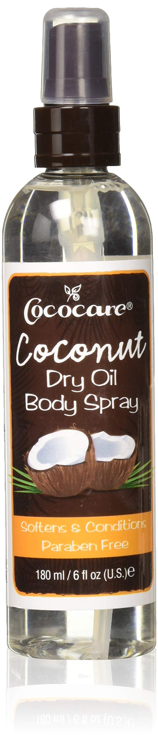 Cococare Coconut Dry Oil Body Spray 6 Oz - Travel Size Oil Spray for Healthy Skin