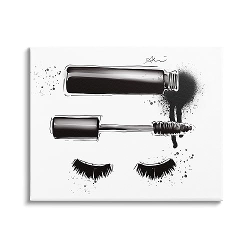 Stupell Industries Glam Mascara Lashes Makeup Canvas Wall Art, Design by Alison Petrie