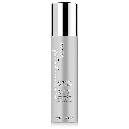 Kenra Platinum Silkening Heat Crème | Brilliant Shine Thermal Styler | Reduces Hot Tool Passes by 50% | Prevents Breakage & Improve Manageability |