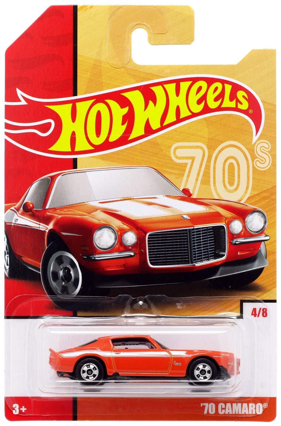 Hot Wheels Throwback Series 70s #4/8 '70 Camaro, Orange
