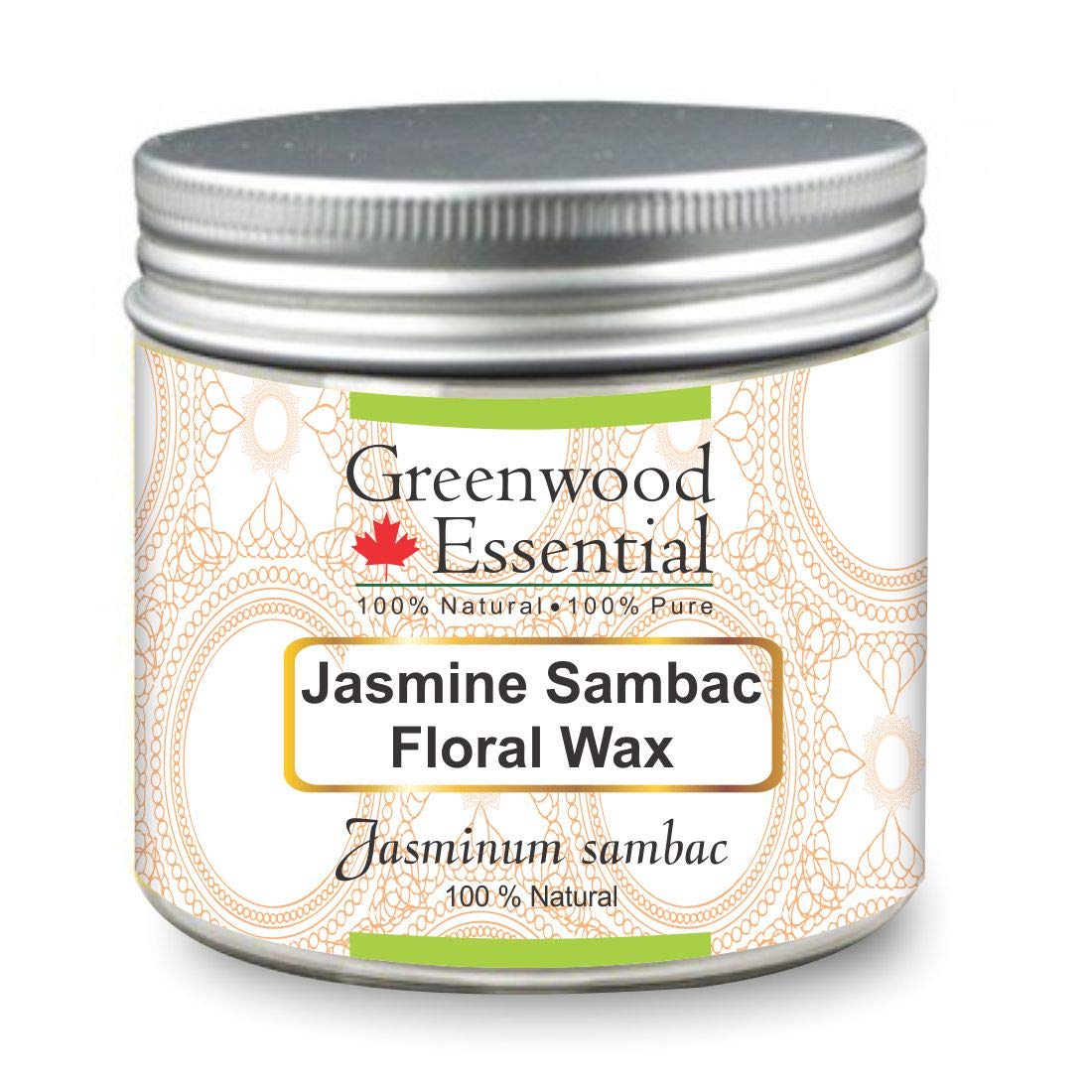 Greenwood Essential Pure Jasmine Sambac Floral Wax (Jasminum sambac) 100% Natural Therapeutic Grade 100gm (3.5 oz) Beauty and Personal Care Greenwood Essential