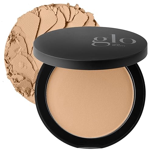 Glo Skin Beauty Pressed Base Powder Foundation, Honey Medium - Buildable Sheer to Full Coverage, Long Wear Face Powder Compact, Pressed Powder Makeup