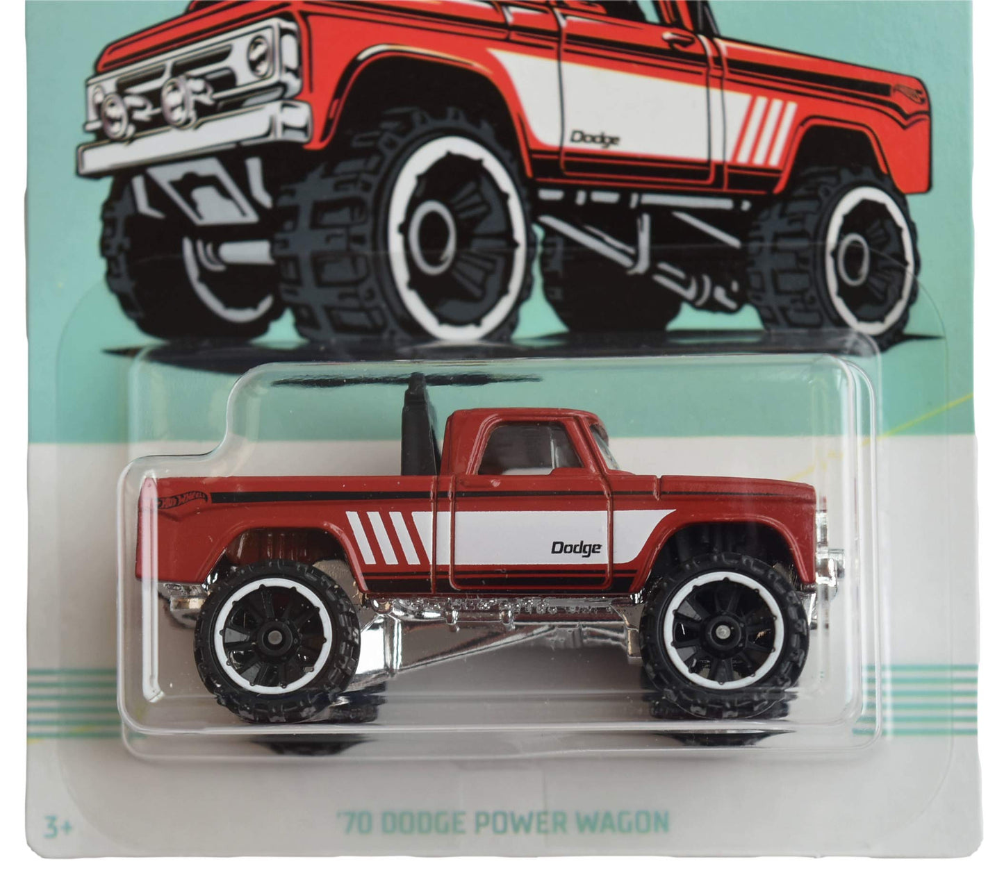 Hot Wheels red '70 Dodge Power Wagon 3/10
