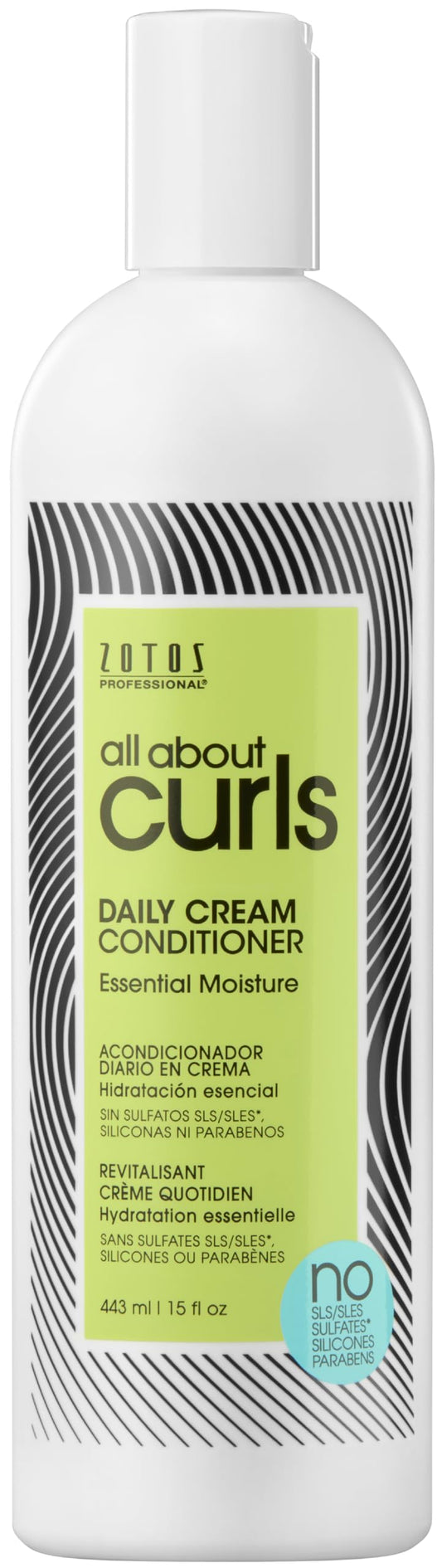 ALL ABOUT CURLS Daily Cream Conditioner Essential Moisture for All Curly Hair Types | Strengthens | 3X Resistance to Breaking | Cruelty-Free