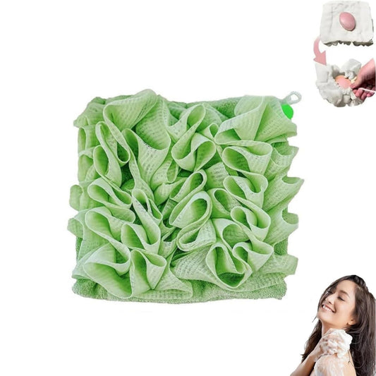Wash Cloth Loofah Combo, The Soft Loofah and Washcloth, 2 in 1 Bath Loofahs Sponge, Loofahs Exfoliation, for Cleansing and Smooth Skin Beauty and Personal Care VOKETE