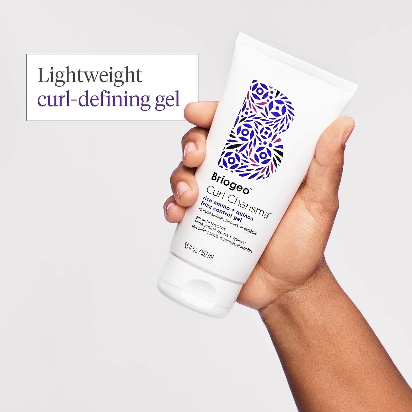 Briogeo Curl Charisma Rice Amino + Quinoa Frizz Control Gel, Curl Defining Styler for Wavy, Curly and Coily Hair Textures,Medium Hold, Frizz Control