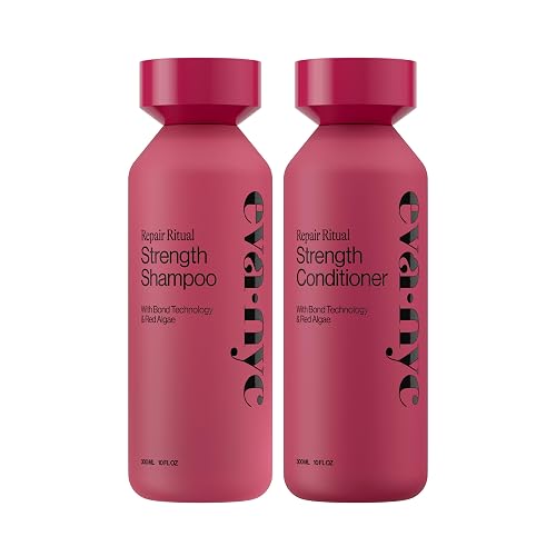 Eva NYC Ritual Repair Shampoo and Conditioner Set - Protect and Strengthen Dry, Damaged Hair with Bond Technology + Red Algae - Reduce Breakage