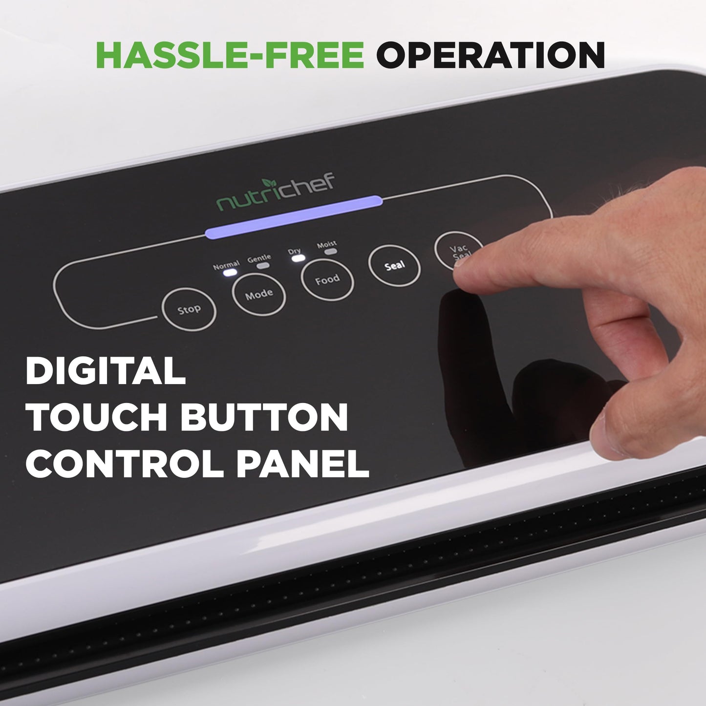 NutriChef Automatic Vacuum Air Sealing System for Food Preservation with Starter Kit, Compact Design, Lab Tested, Dry & Moist Food Modes with Led…