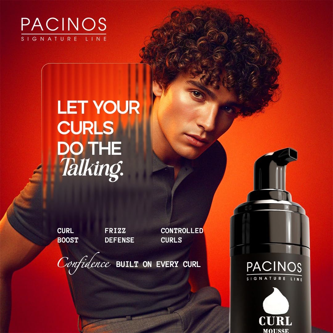 Pacinos Signature Line Curl Enhancing Mousse - Light Hold Hair Mousse and Styling Foam