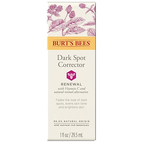 Burt's Bees Renewal Dark Spot Corrector With Natural Retinol Alternative and Vitamin C, Reduces Appearance of Dark Spots and Uneven Skin Tone, 98.6