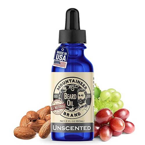 Mountaineer Brand Natural Unscented Beard Oil | Made in West Virgina | Hydrates, Moisturises, Softens & Conditions for Beard Growth | Treats Dry Itchy